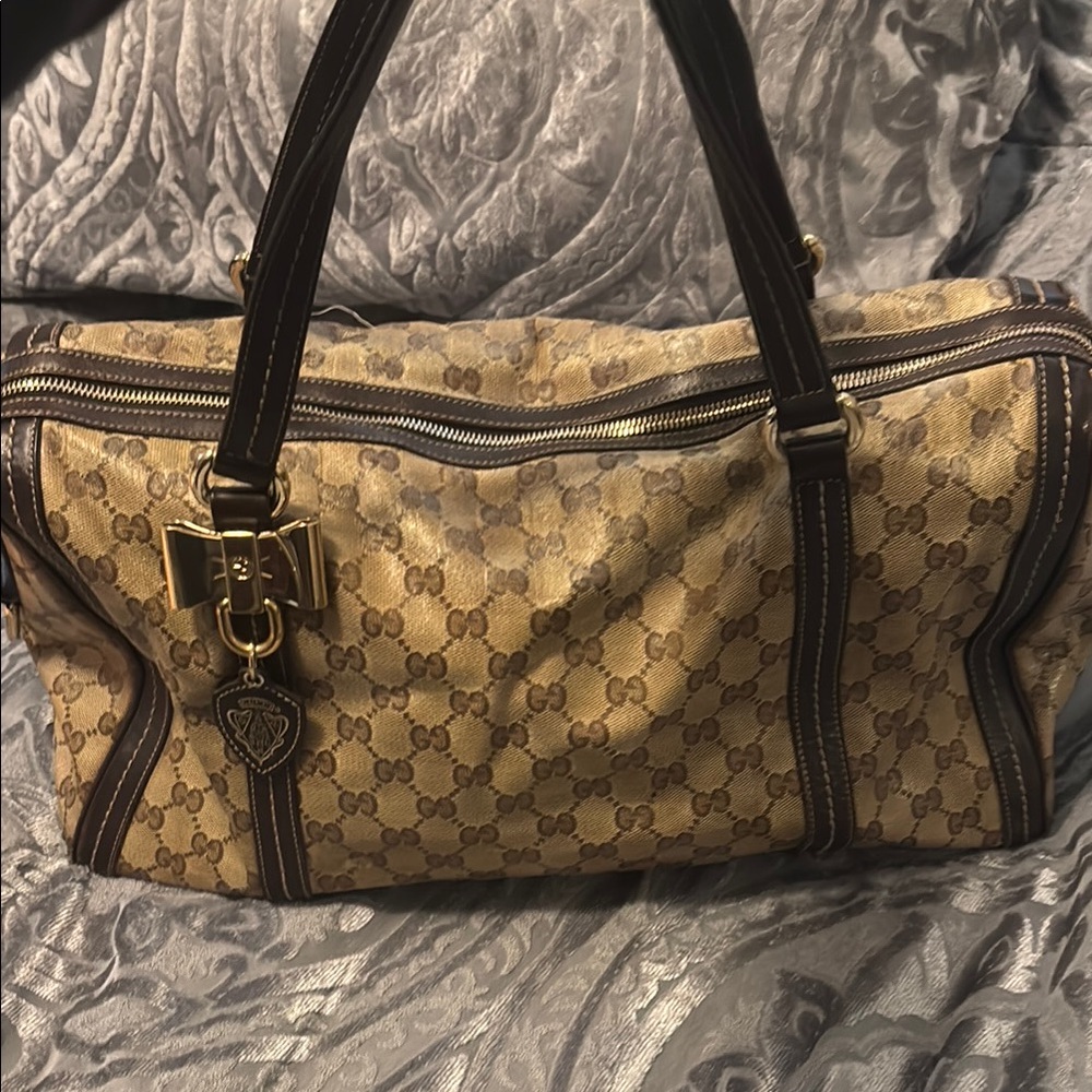 Gucci Brown GG Monogram Tote Bag